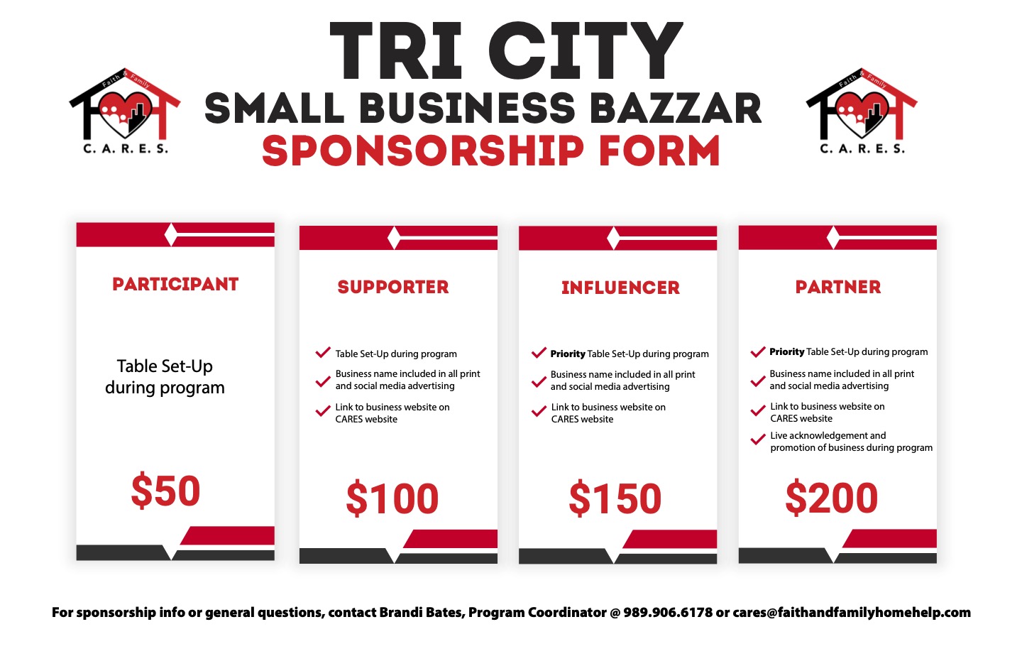 Tri City Bazaar Sponsorship Form